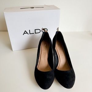 ALDO Black faux Suede Platform